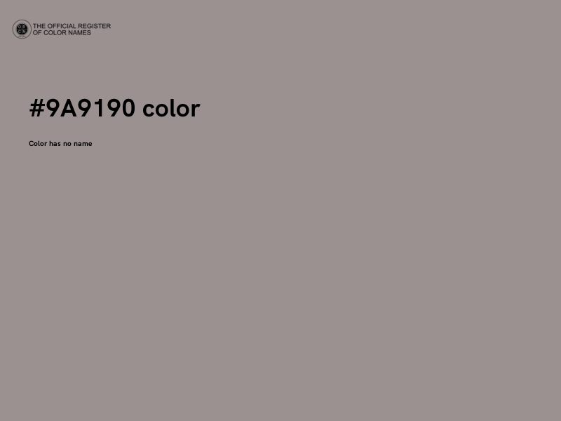 #9A9190 color image