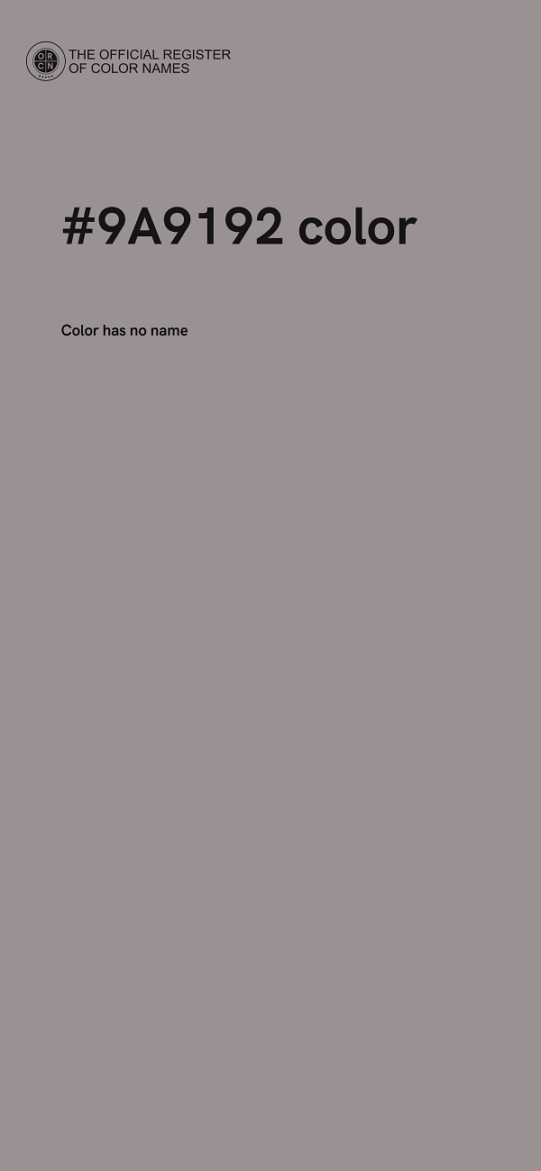 #9A9192 color image