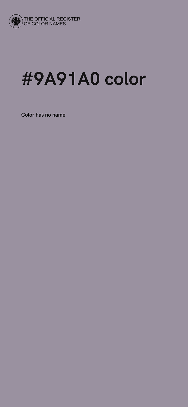 #9A91A0 color image