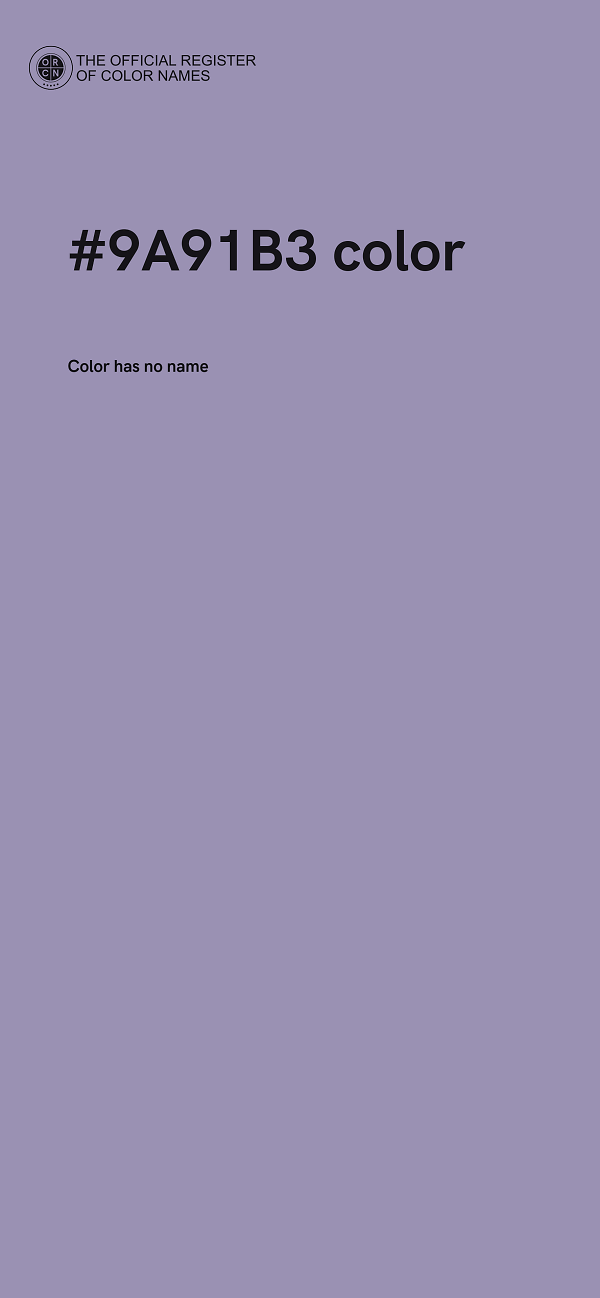#9A91B3 color image