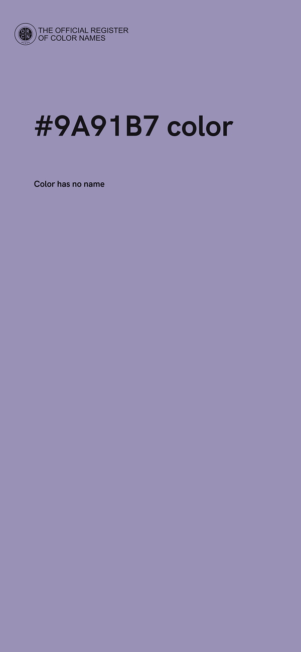 #9A91B7 color image