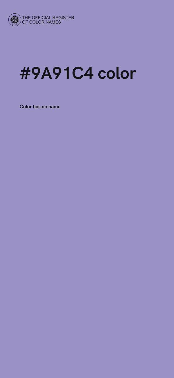 #9A91C4 color image