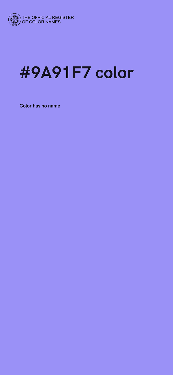 #9A91F7 color image