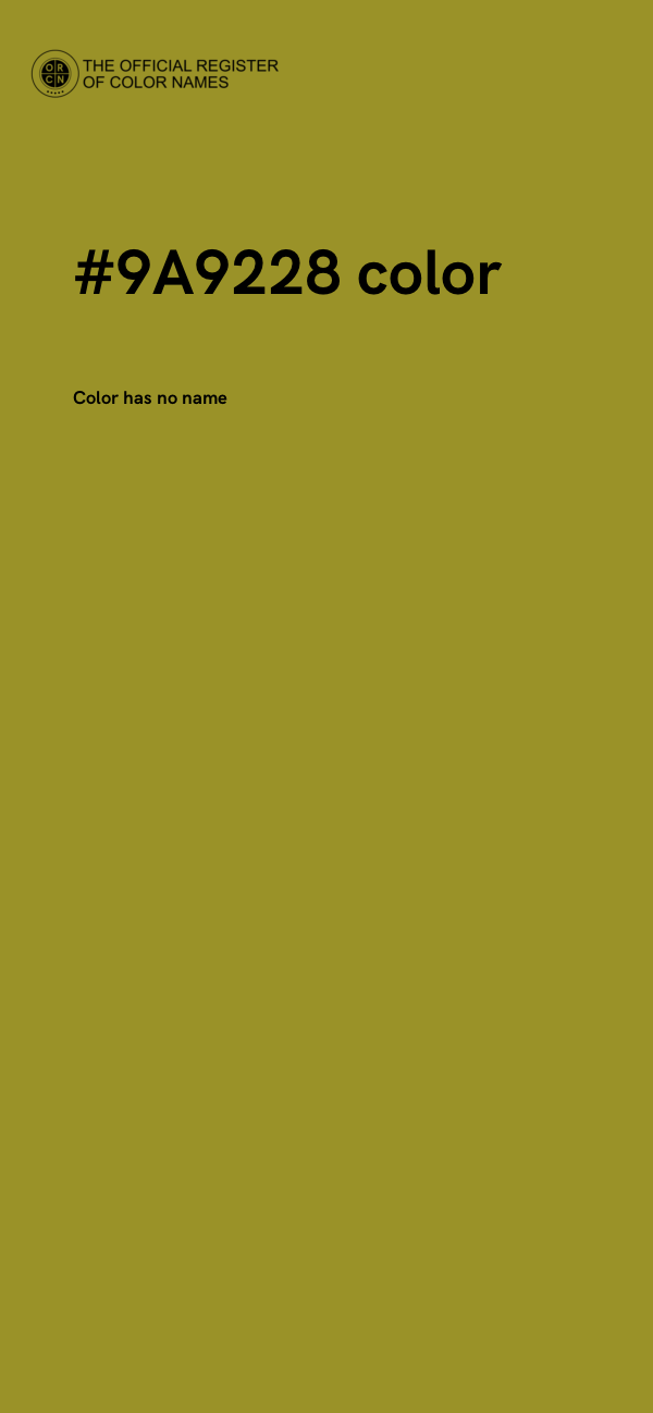 #9A9228 color image