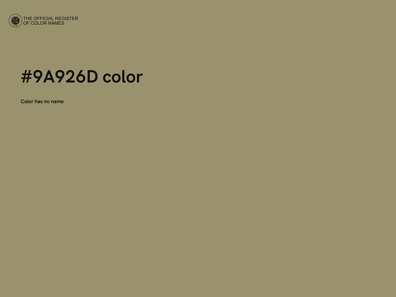 #9A926D color image