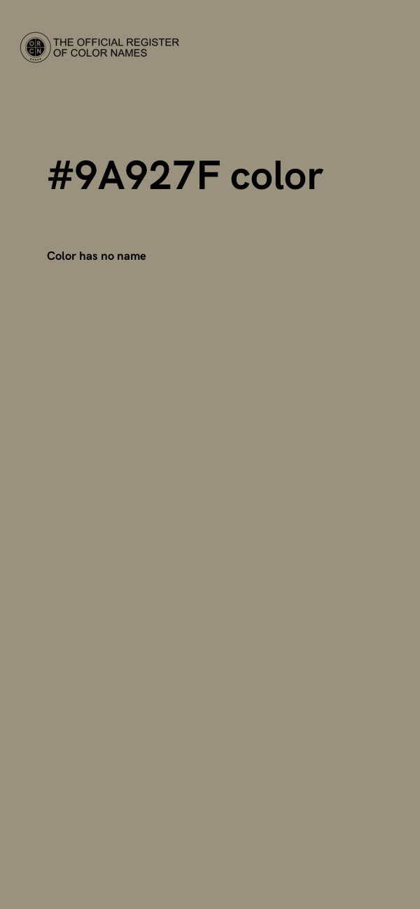 #9A927F color image