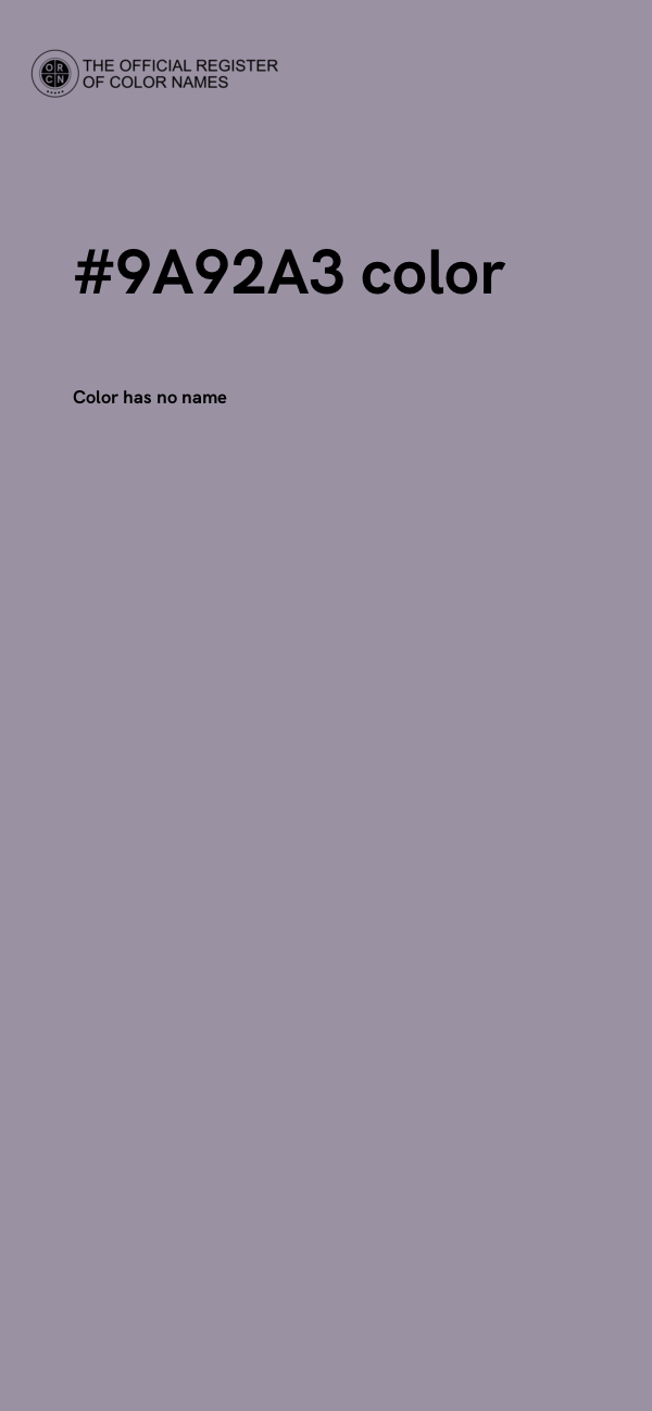 #9A92A3 color image