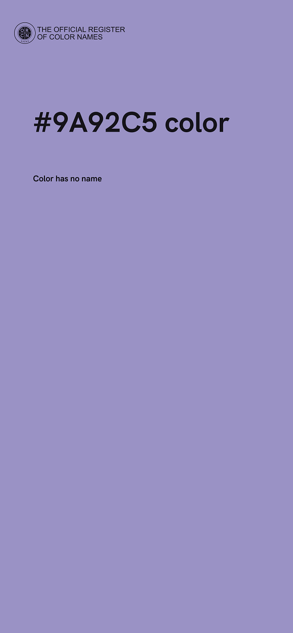 #9A92C5 color image