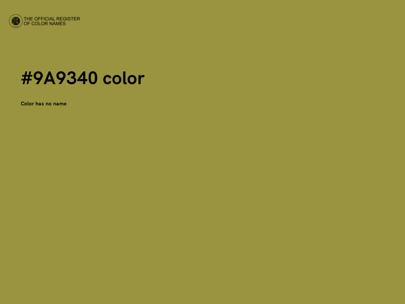 #9A9340 color image