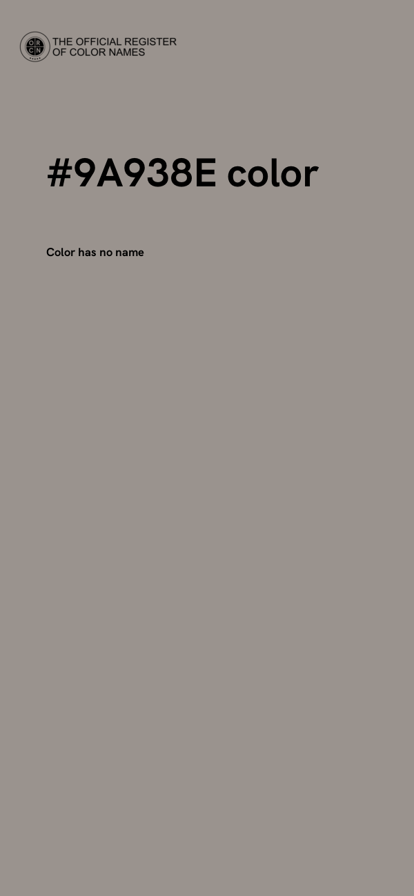 #9A938E color image