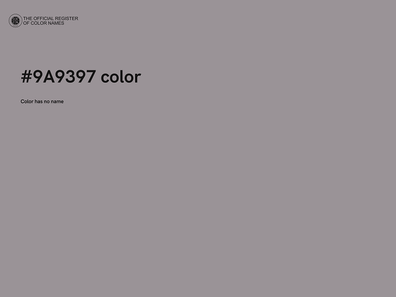 #9A9397 color image