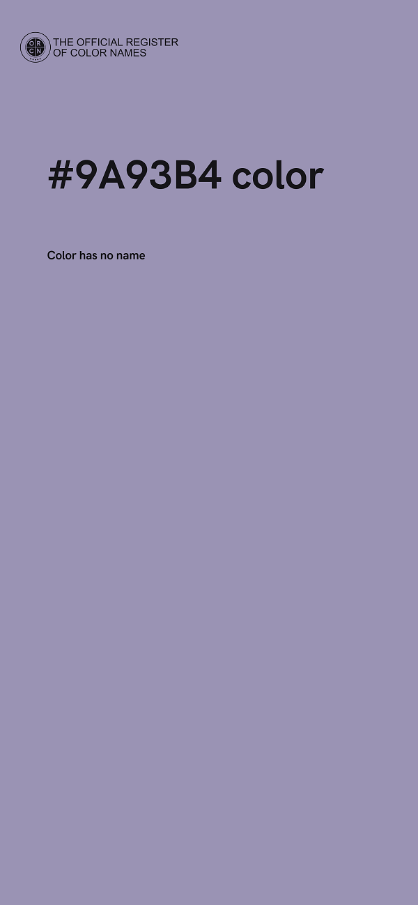 #9A93B4 color image