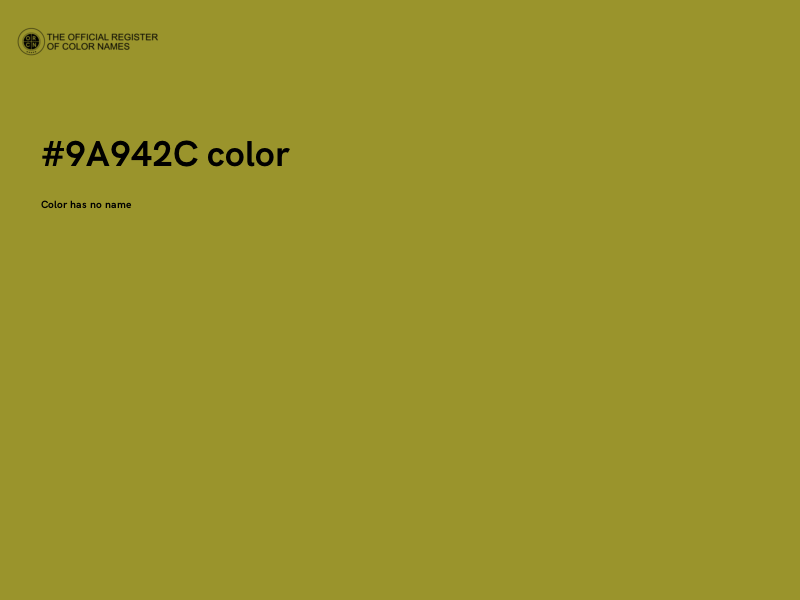 #9A942C color image