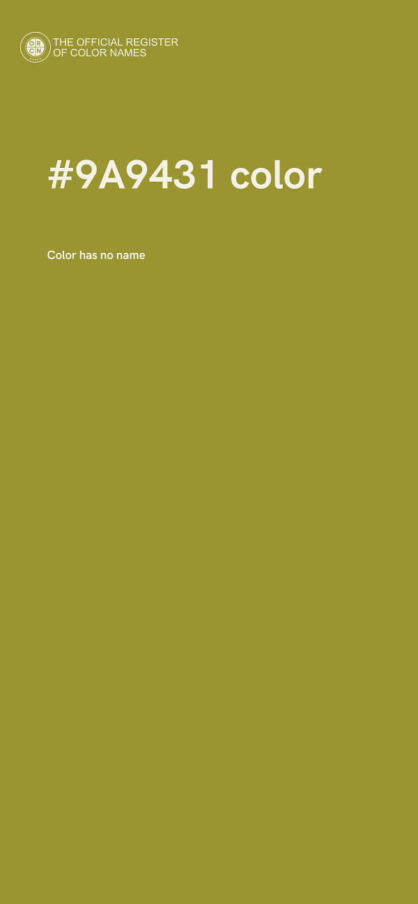 #9A9431 color image