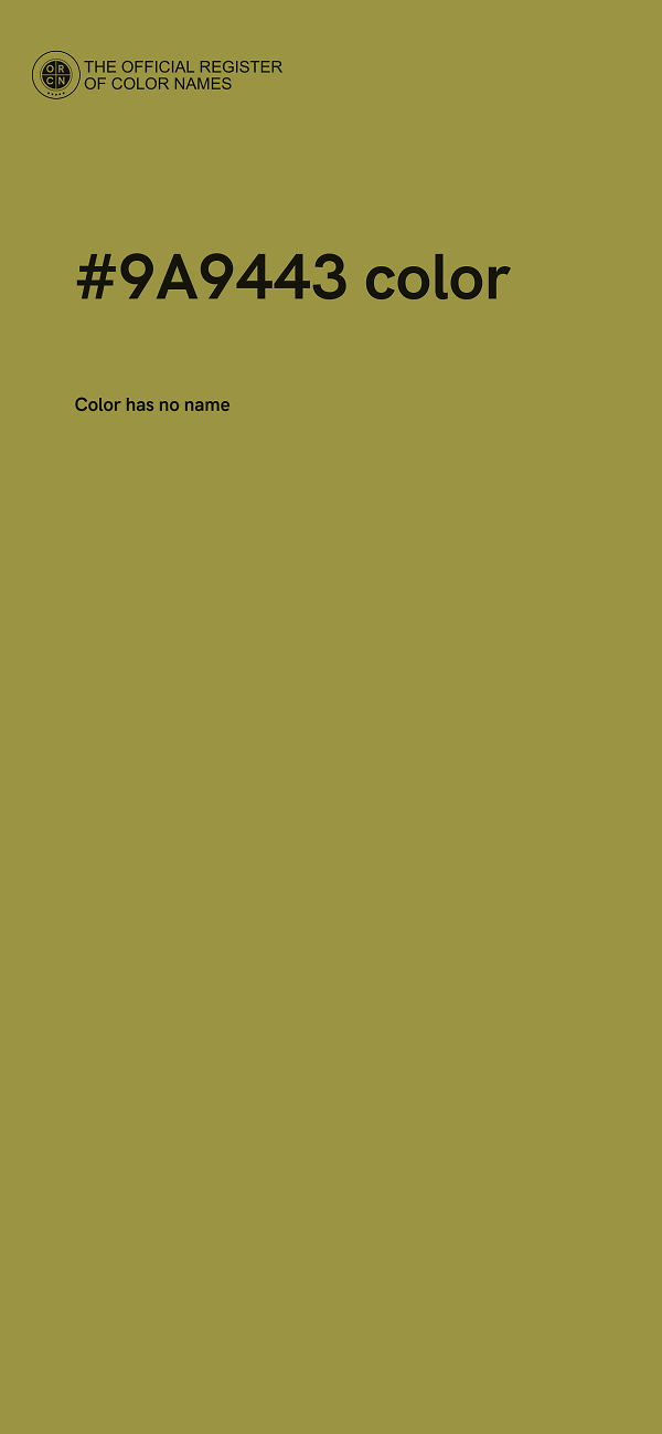 #9A9443 color image