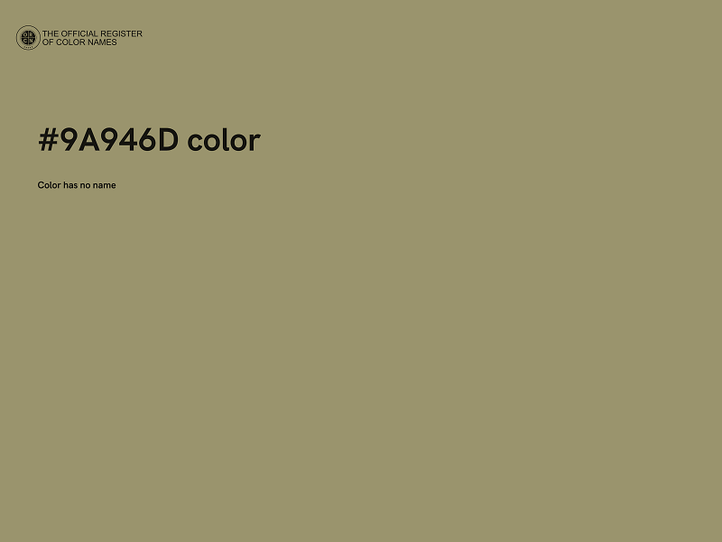 #9A946D color image