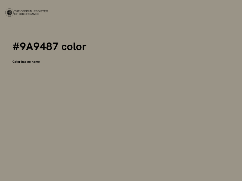 #9A9487 color image