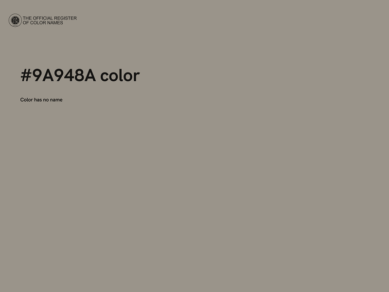 #9A948A color image