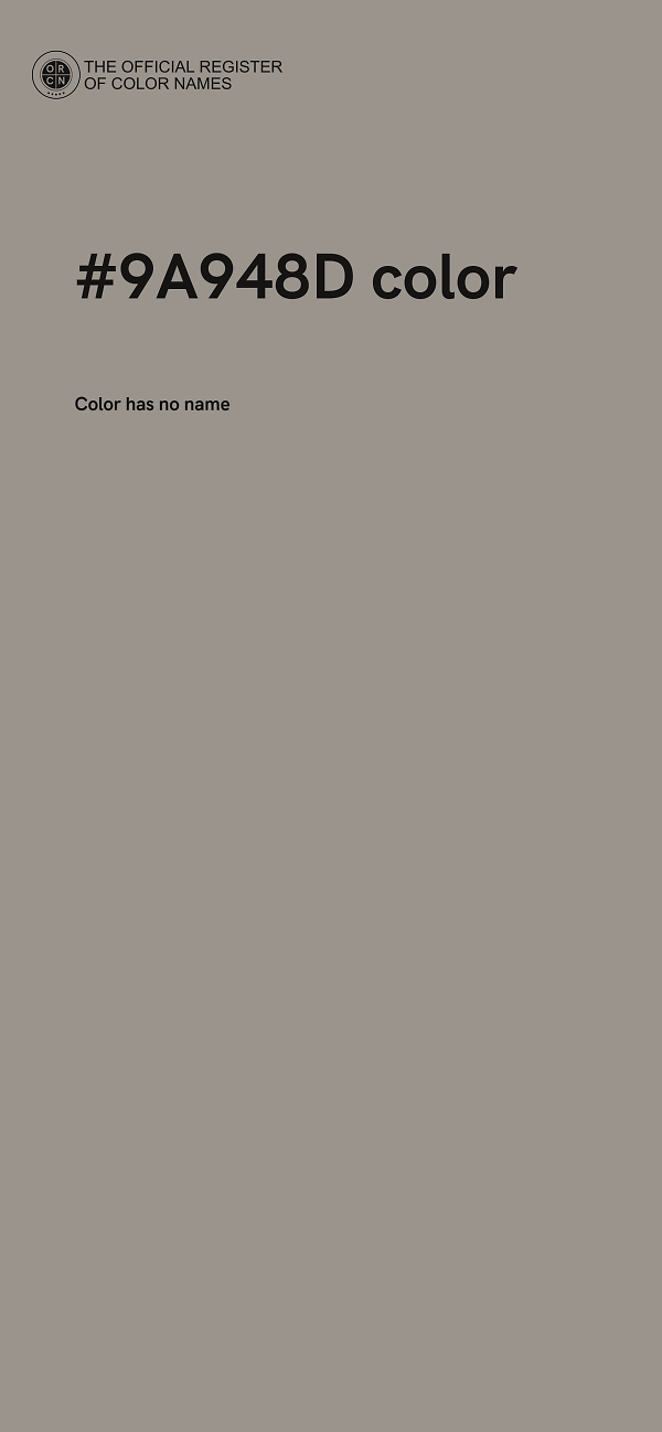 #9A948D color image