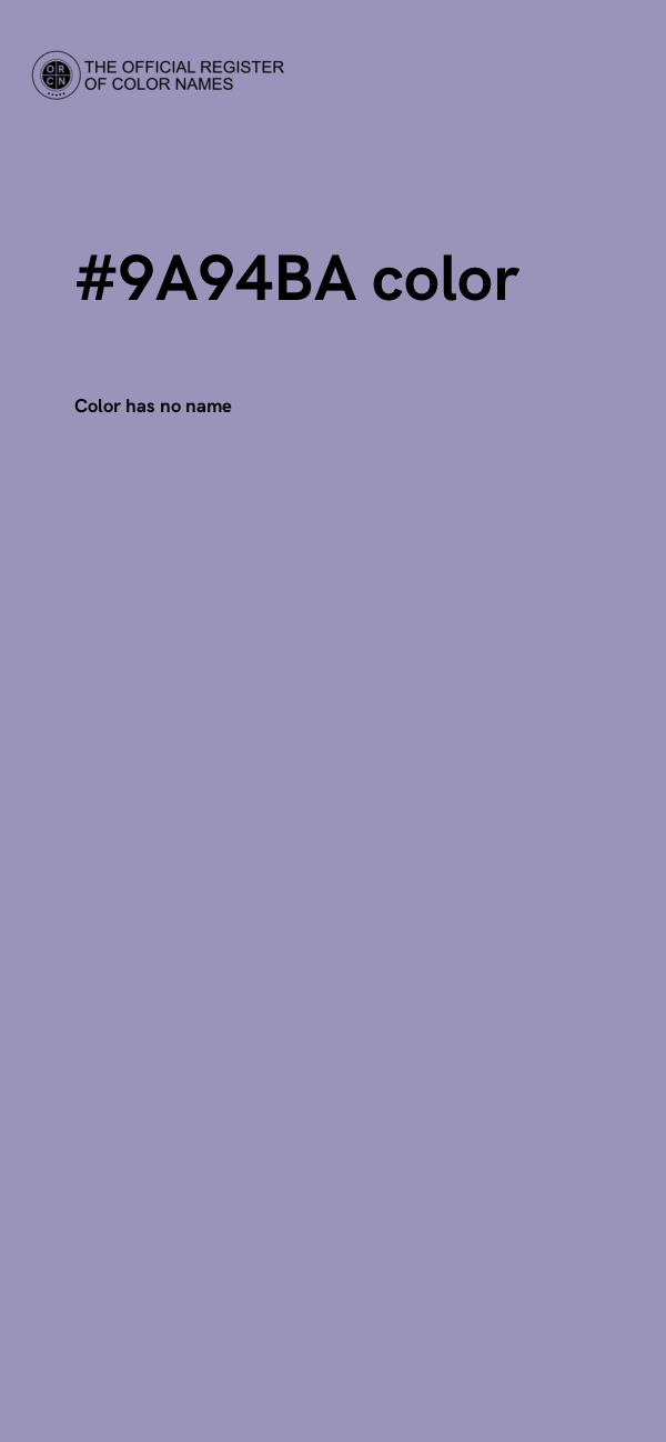 #9A94BA color image