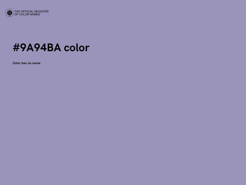 #9A94BA color image