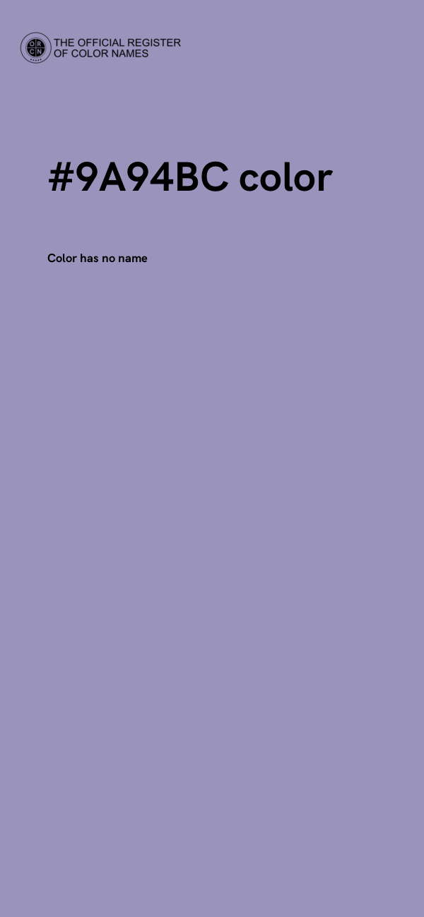 #9A94BC color image