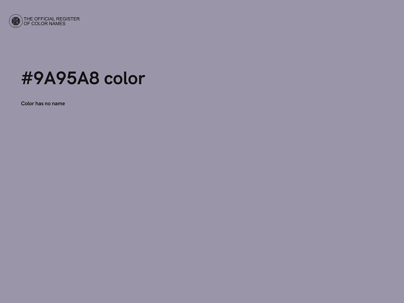 #9A95A8 color image