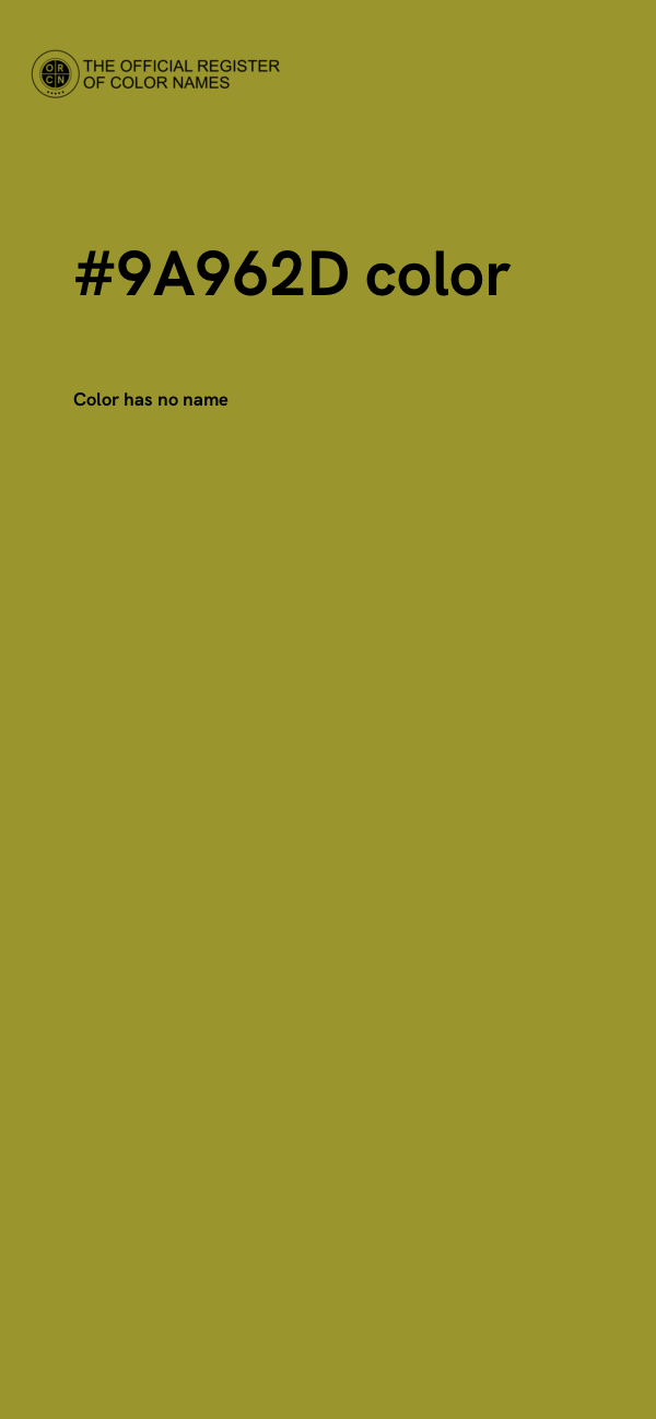 #9A962D color image