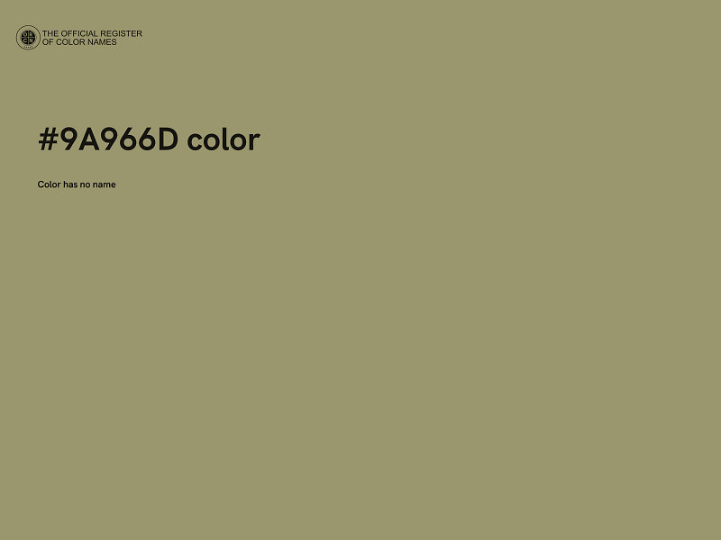 #9A966D color image