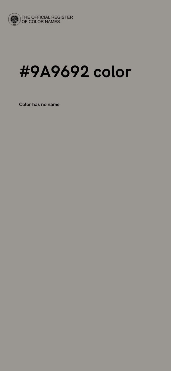 #9A9692 color image