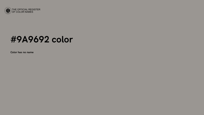 #9A9692 color image