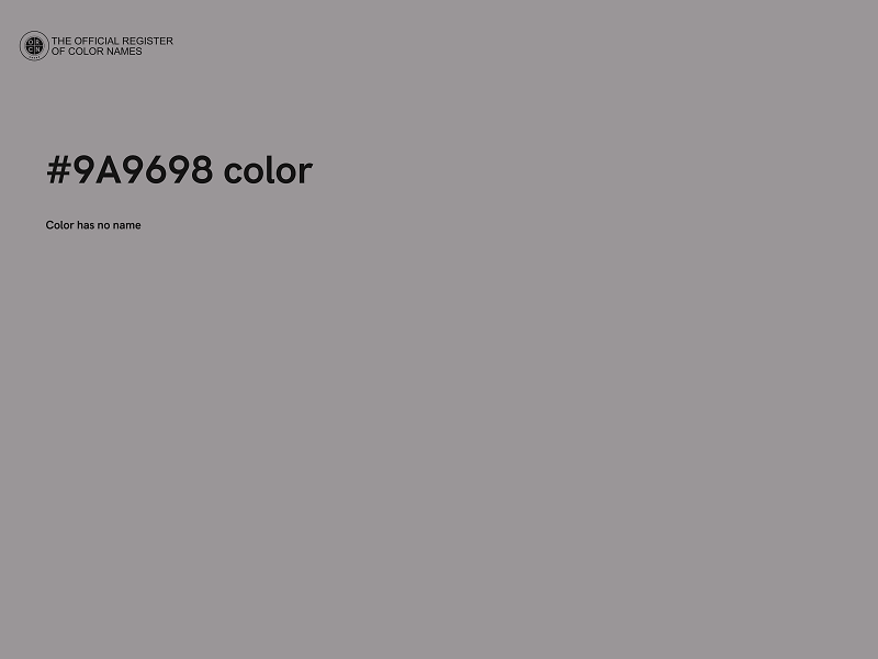 #9A9698 color image