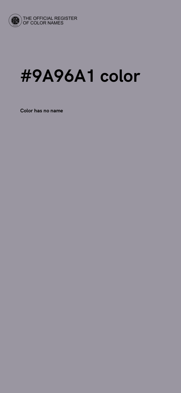 #9A96A1 color image