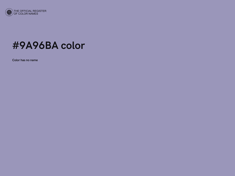 #9A96BA color image