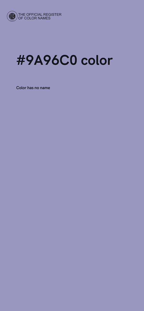 #9A96C0 color image