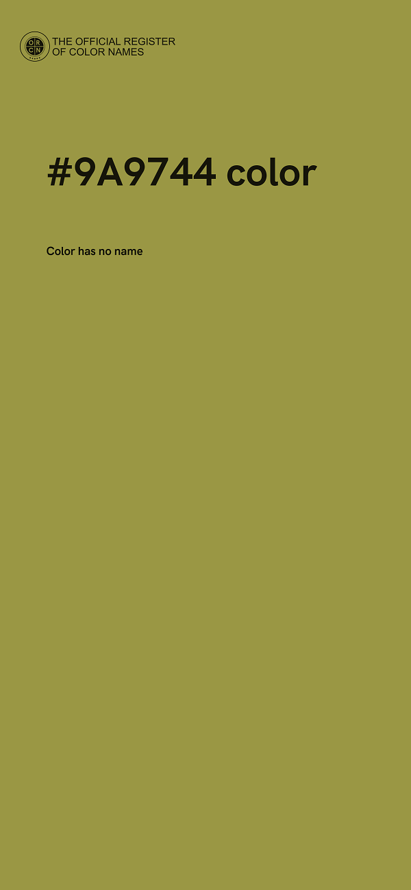 #9A9744 color image