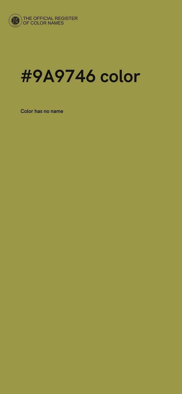 #9A9746 color image