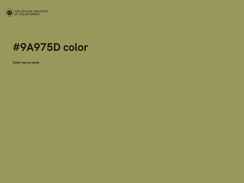 #9A975D color image