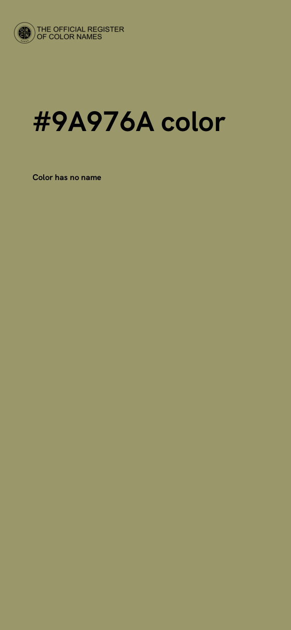 #9A976A color image