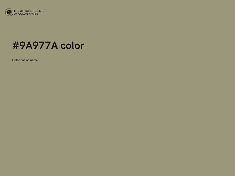 #9A977A color image