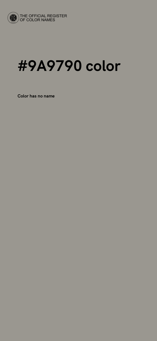 #9A9790 color image