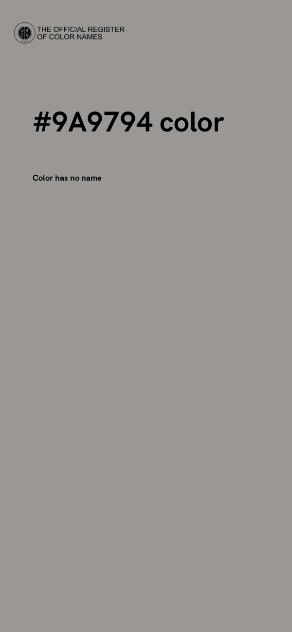 #9A9794 color image