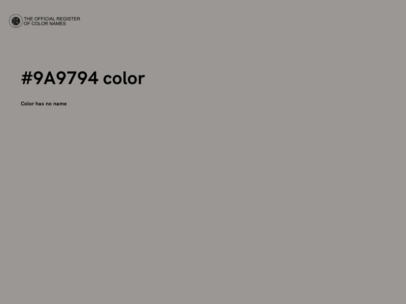 #9A9794 color image