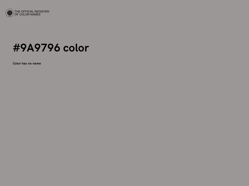 #9A9796 color image