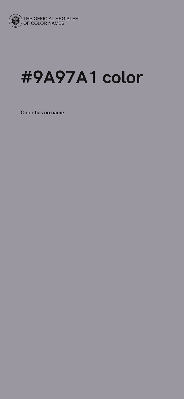 #9A97A1 color image