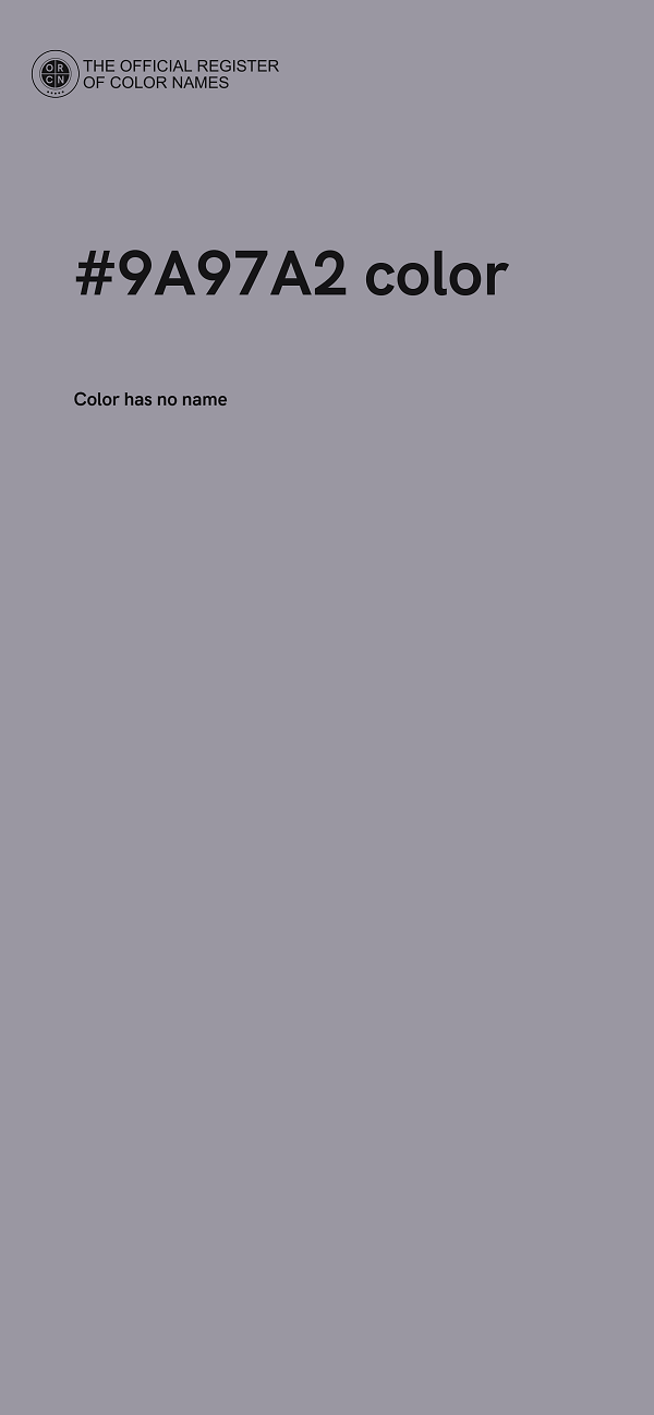 #9A97A2 color image
