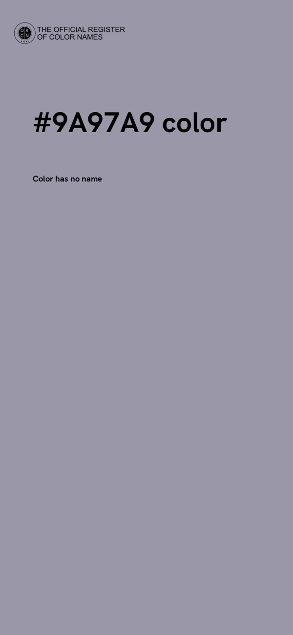 #9A97A9 color image