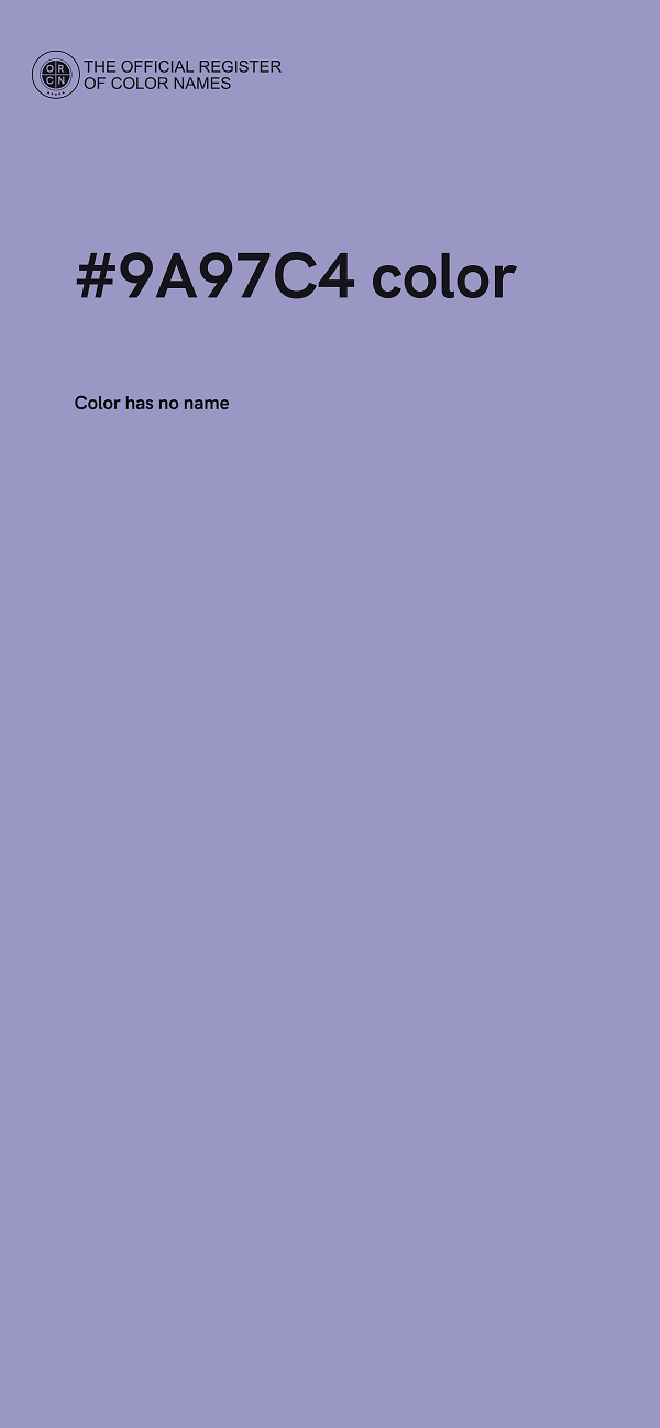 #9A97C4 color image