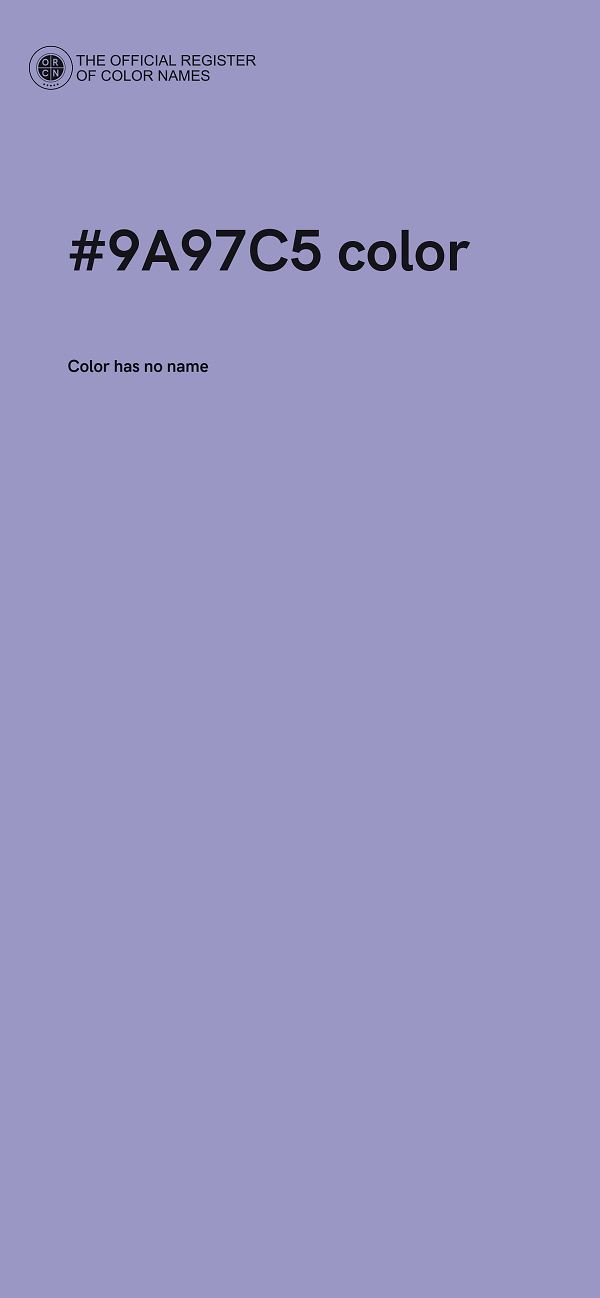 #9A97C5 color image