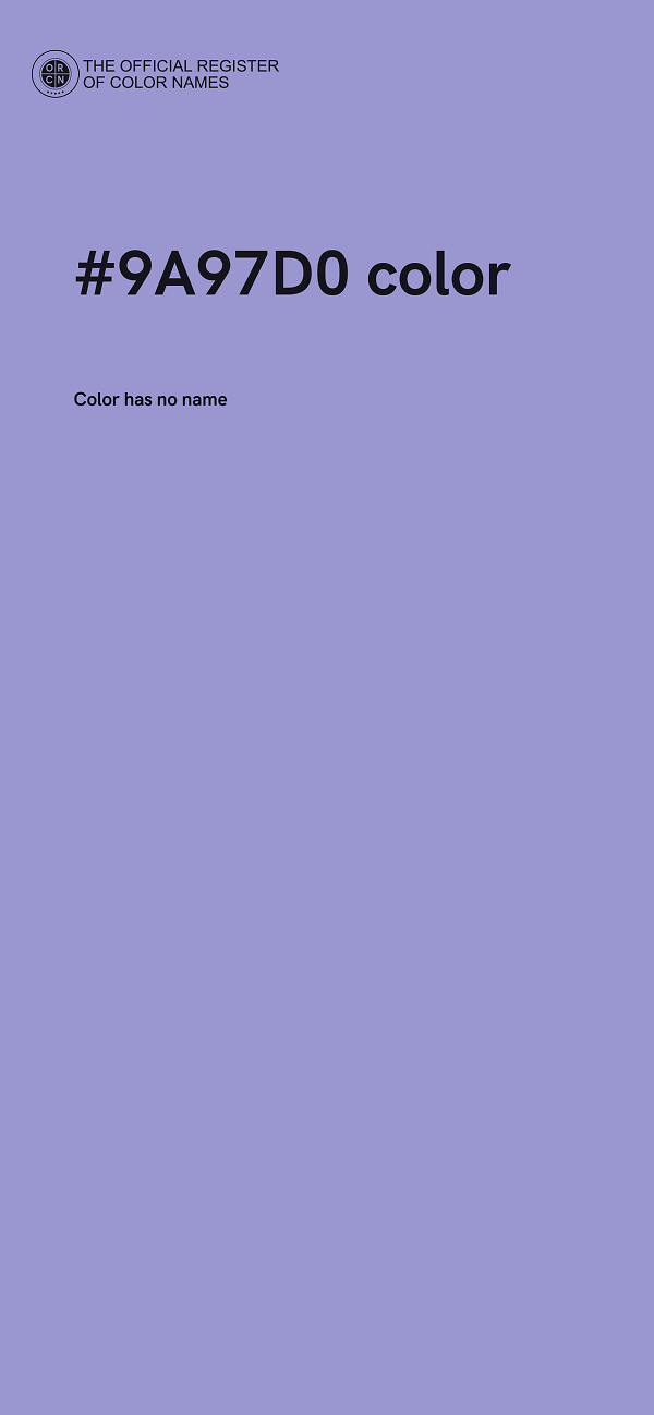 #9A97D0 color image